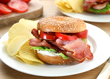 Bacon, Lettuce & Tomato Bagels